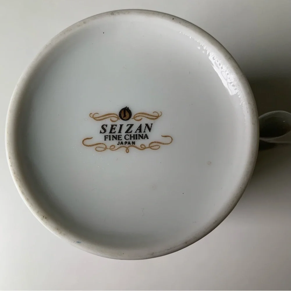 Vintage Seizan Fine China Cup Mug With Gold Accents